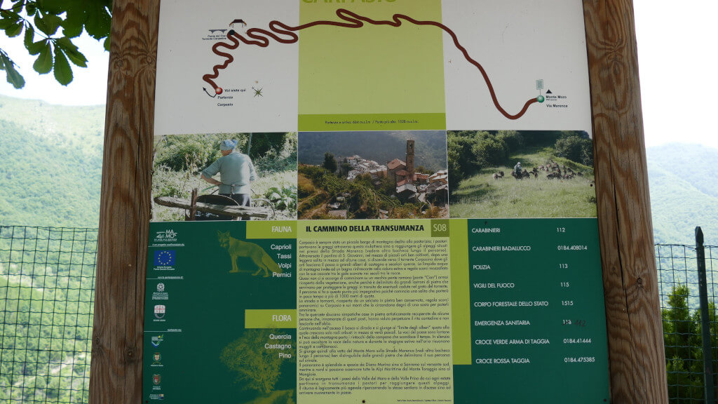 Pannello esplicativo sulla transumanza