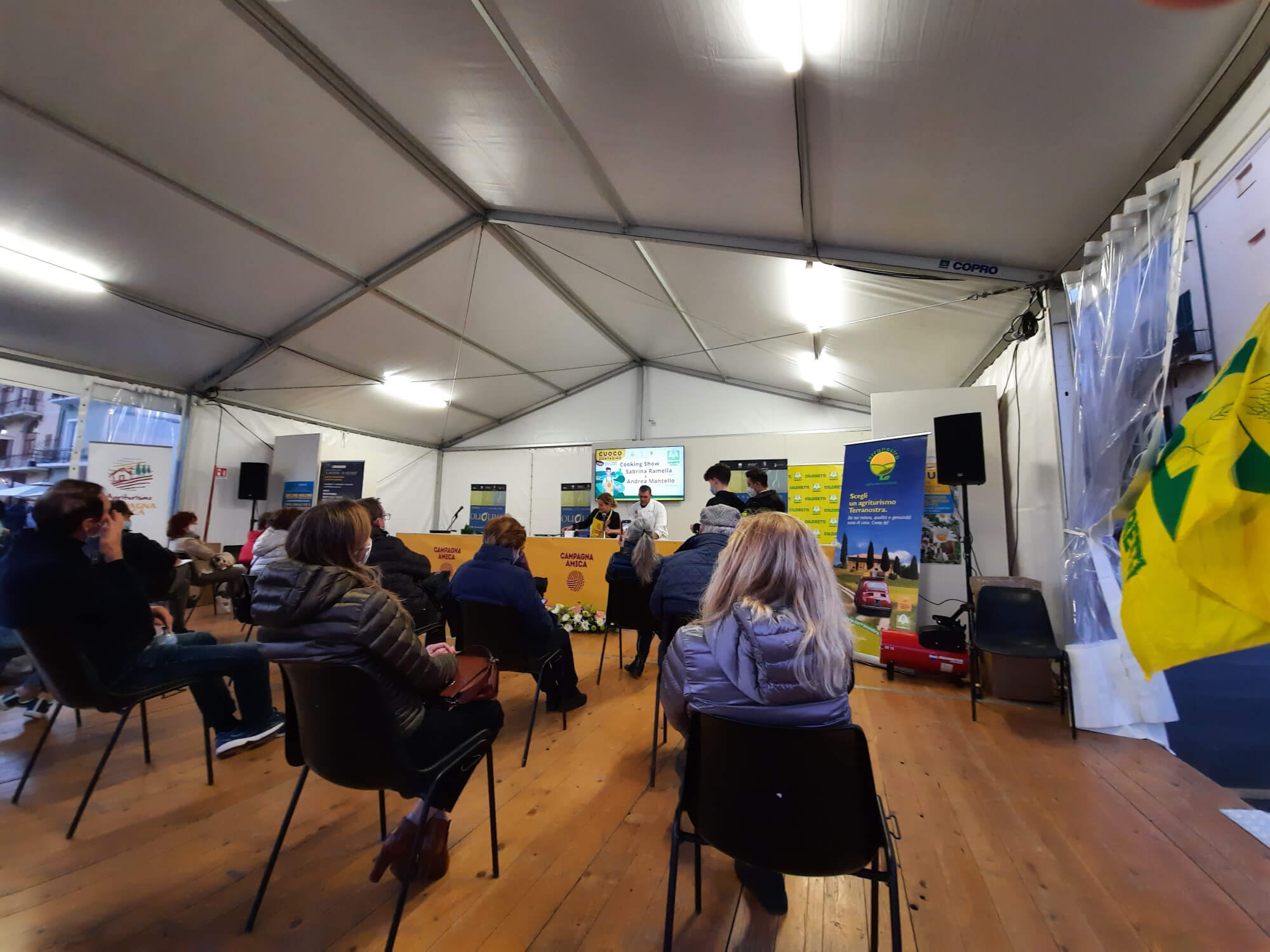 Uno dei cooking show a Olioliva Immagine di un cooking show a Olioliva