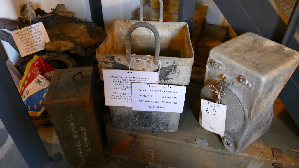 All’interno del museo della Resistenza a Carpasio
