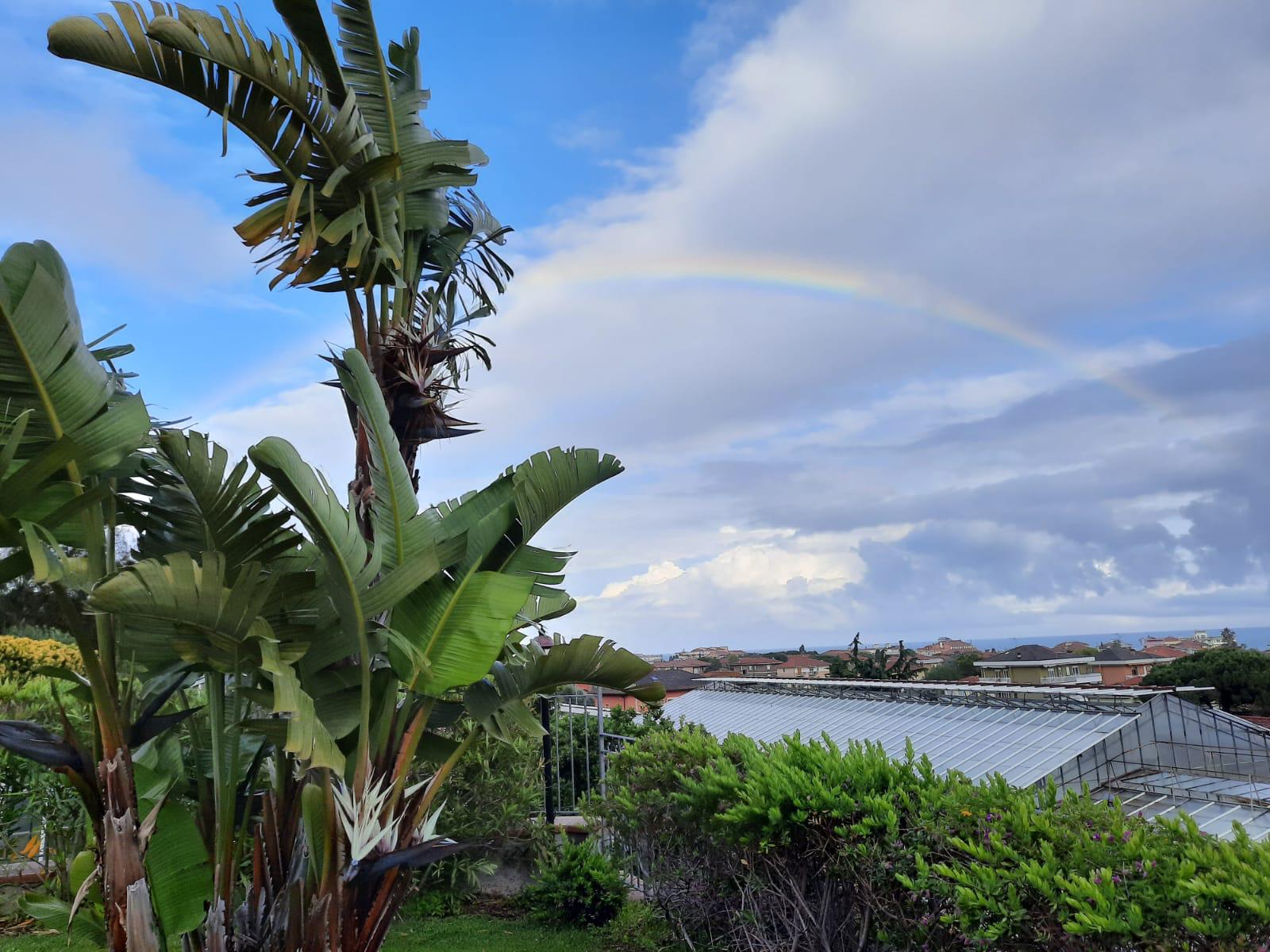 L'arcobaleno visto dal nostro agriturismo dopo la pioggia