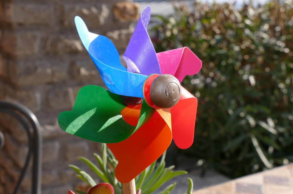 Immagine di un particolare di una girandola davanti dell’Agriturismo