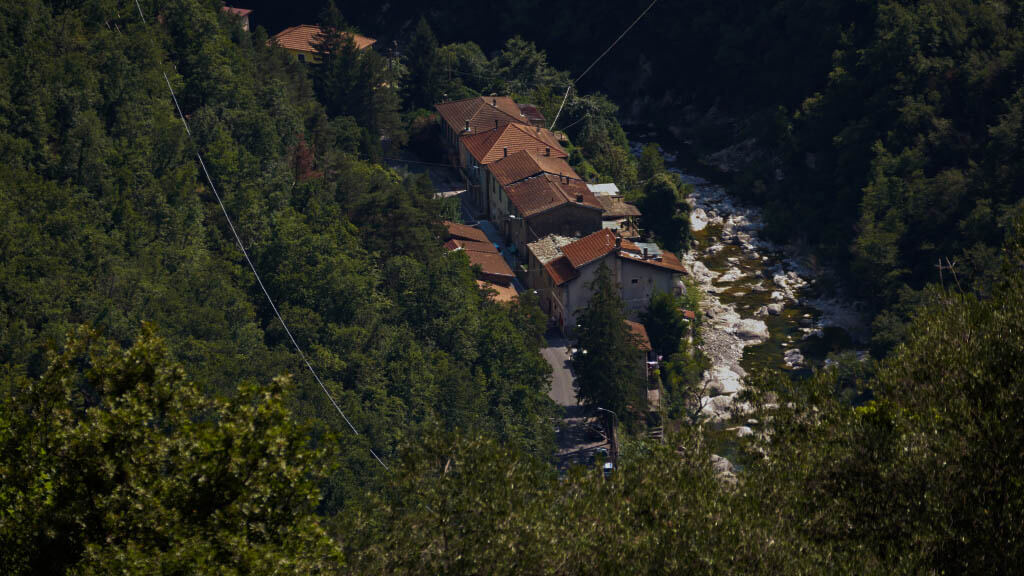 View of Agaggio, hamlet of Valle Argentina