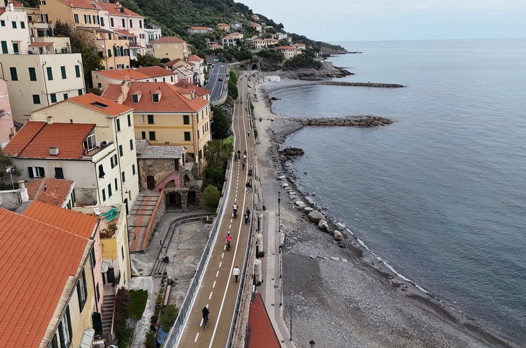 Der Radweg in San Bartolomeo al Mare, im Stadtteil Porteghetto