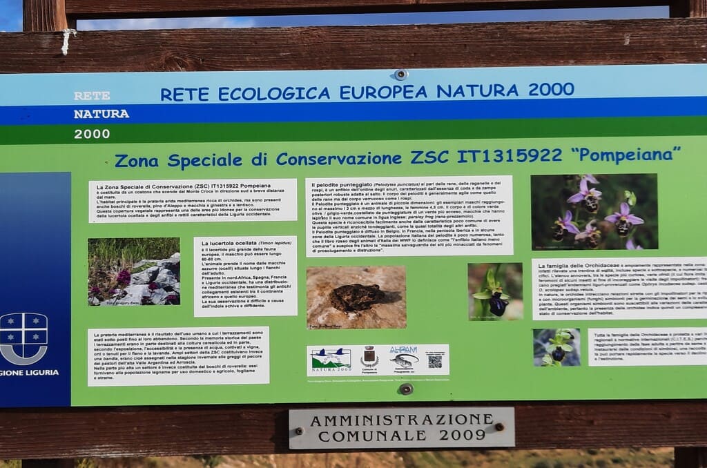 Cartello zona speciale conservazione Pompeiana