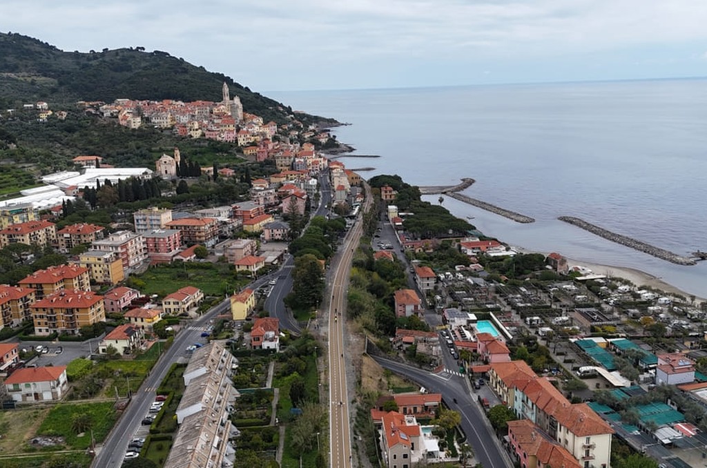 Übersicht über den Rad- und Fußgängerweg „Riviera dei Fiori“